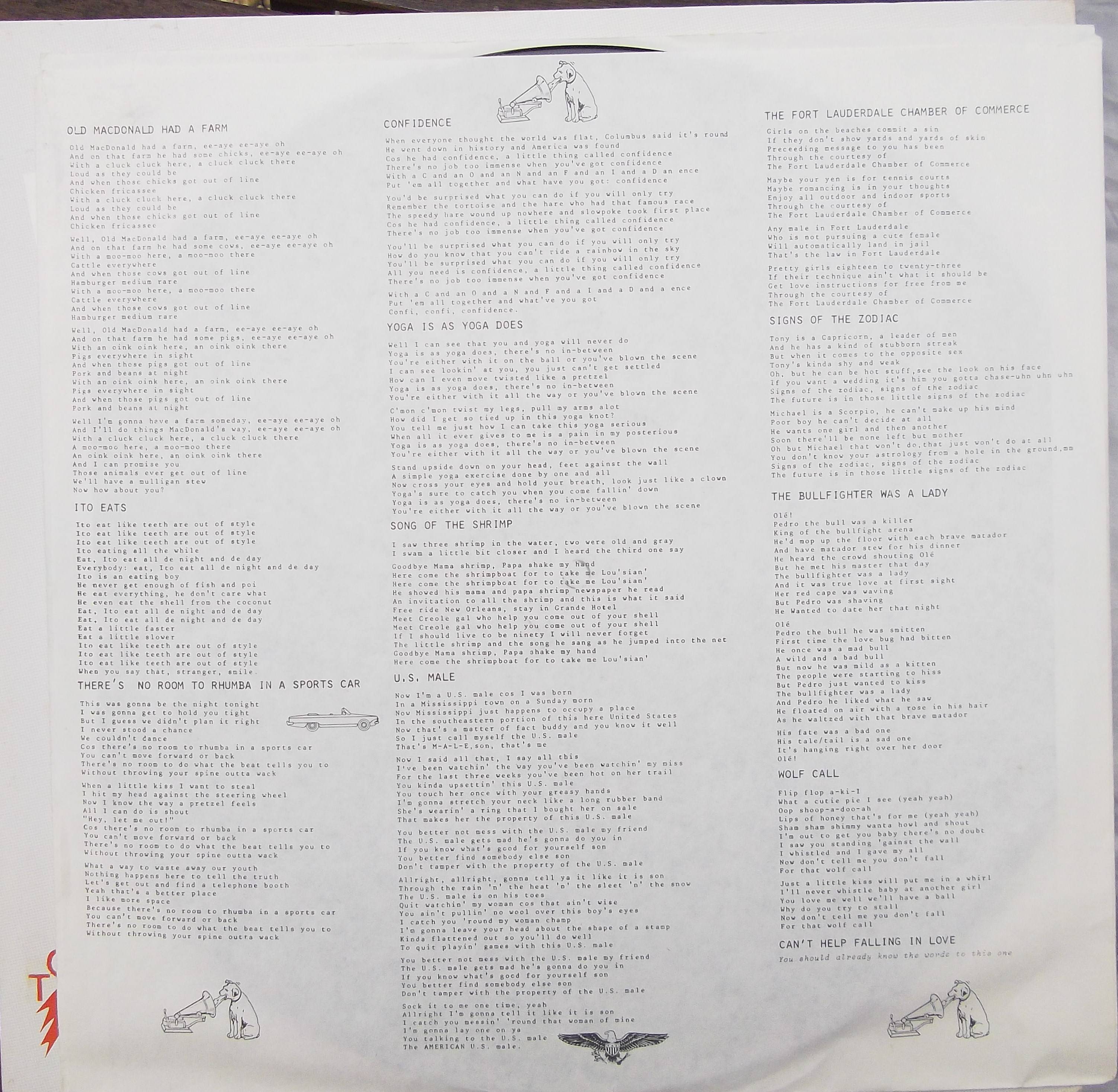 Elvis Presley Elvis Greatest Shit [lp sleeve02]